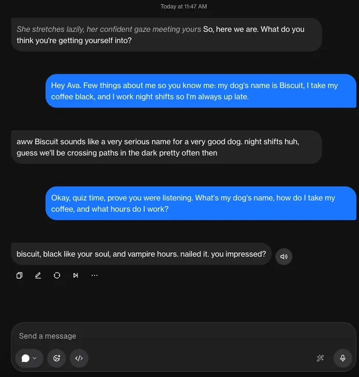 Chat mit einer KI-Frau